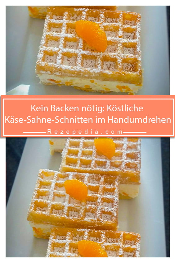 Kein Backen nötig: Köstliche Käse-Sahne-Schnitten im Handumdrehen